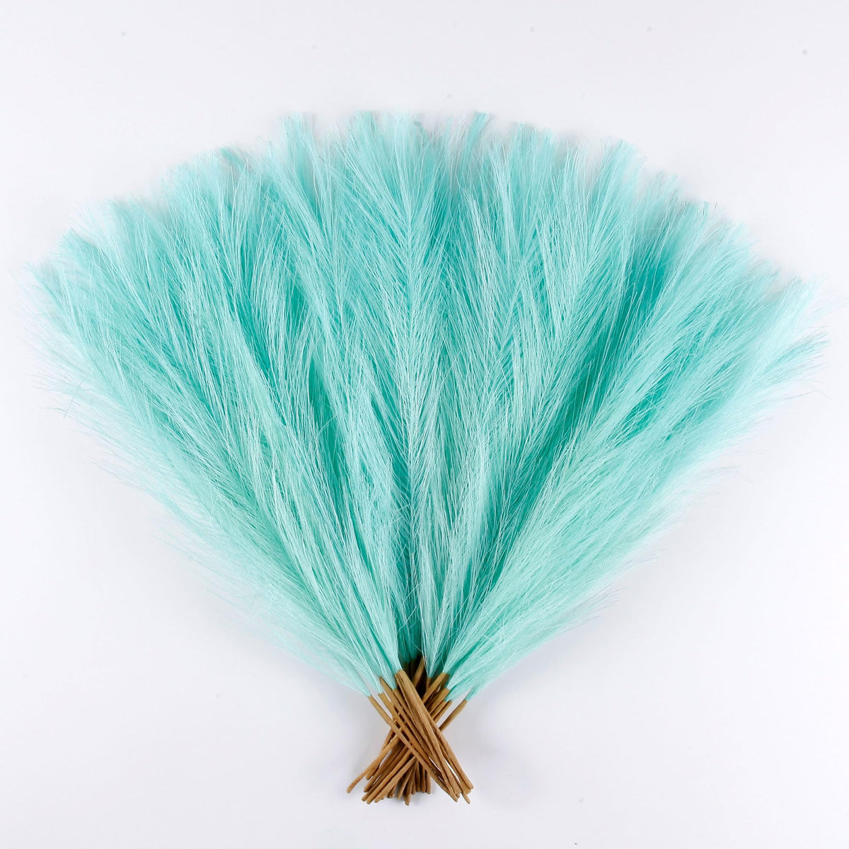 30PCS Dark Brown Faux Pampas Grass 17" for Vase Filler