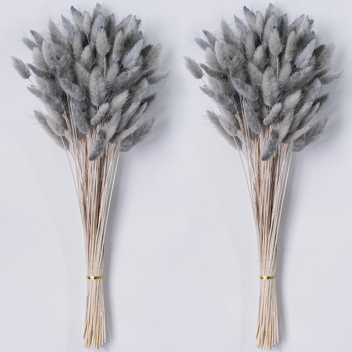 120 PCS White Dried Pampas Grass Decor, 17-inch Pompas Floral, Dry Flowers for Decoration, Pampas Grass in Bulk Tall, White Bunny Tails Dried Flowers for Boho Wedding