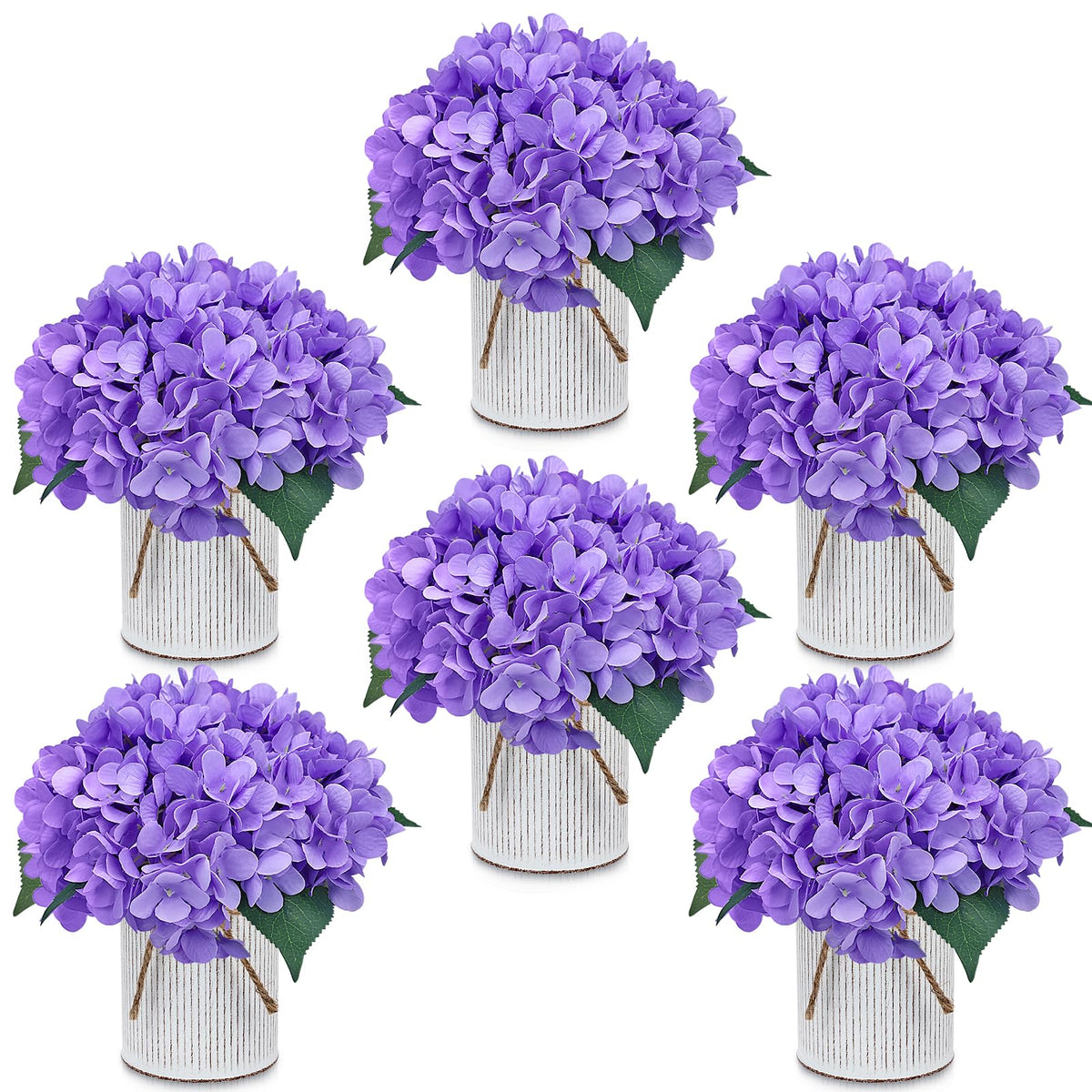 Deep Pink Flower Table Centerpieces - Set of 6