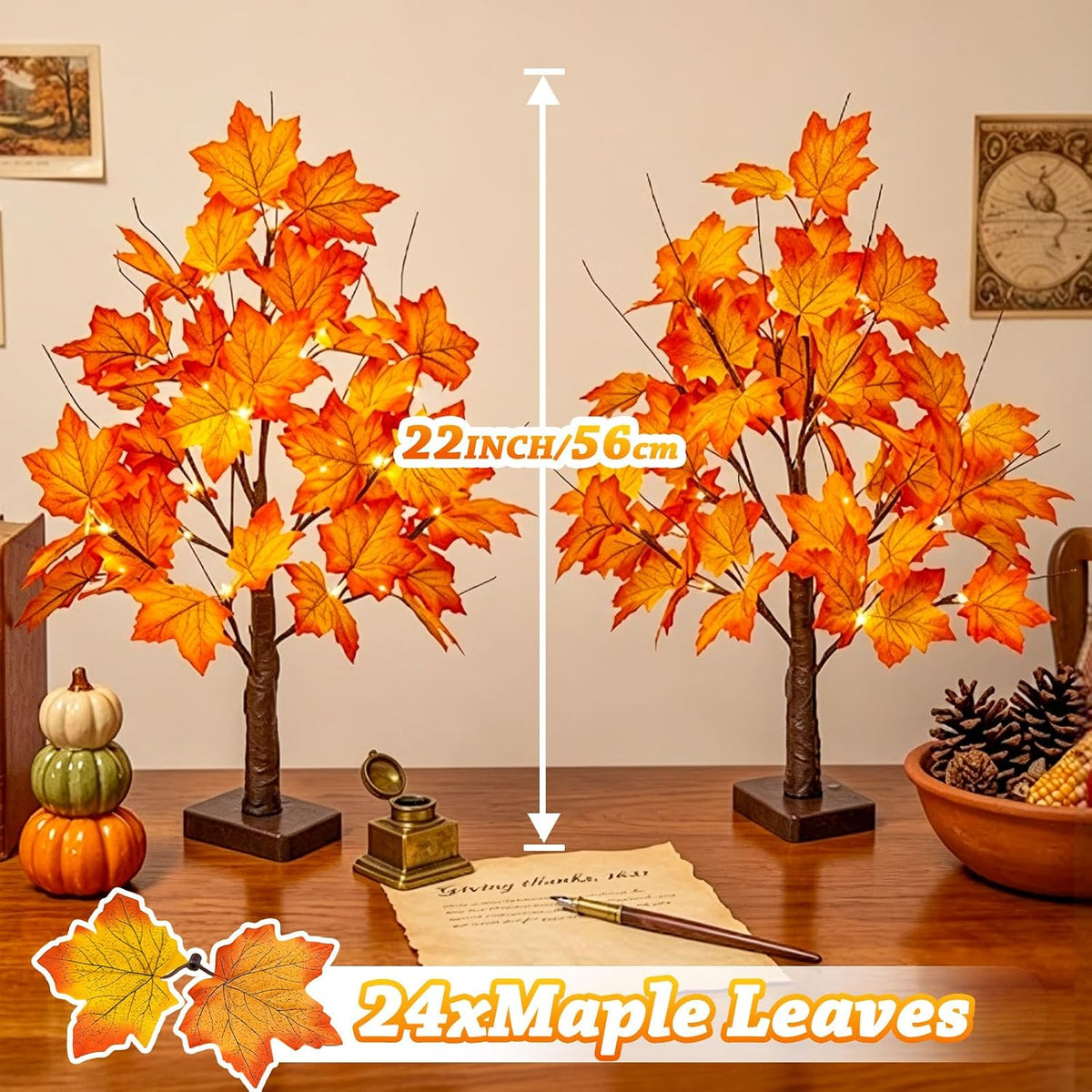 EAMBRITE Fall Decorations for Home Fall Maple Tree Fall Decor Fall Trees