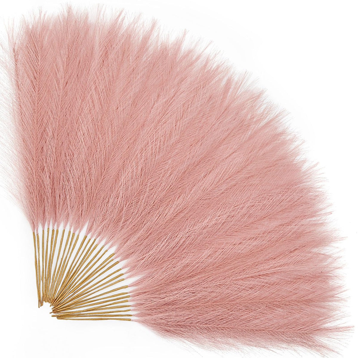 Alecono 30pcs Pampas Grass 17in, Pink Pampas Grass Decor for Home Decoration