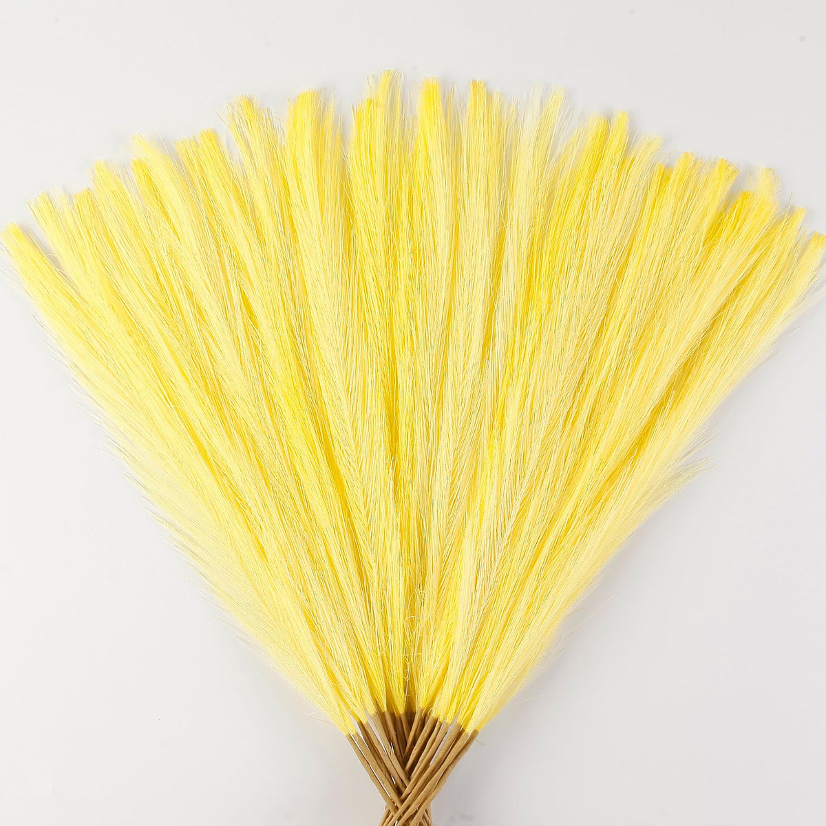 30PCS Dark Brown Faux Pampas Grass 17" for Vase Filler