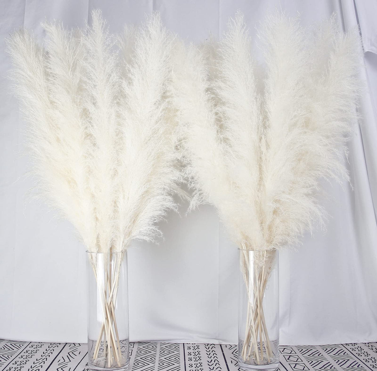 10 Stems 46" inch Dried Pampas Grass Decor Tall, Large Pompas Grass, Boho Neutral Home Decor Bouquet, Fluffy Pampass Grass for Floor Vase Wedding Floral Arrangements Wall Farmhouse Table Decor