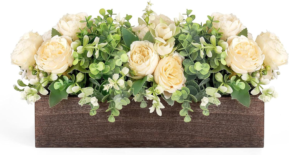 Dahey Artificial Flowers Farmhouse Centerpieces for Coffee Table Decor