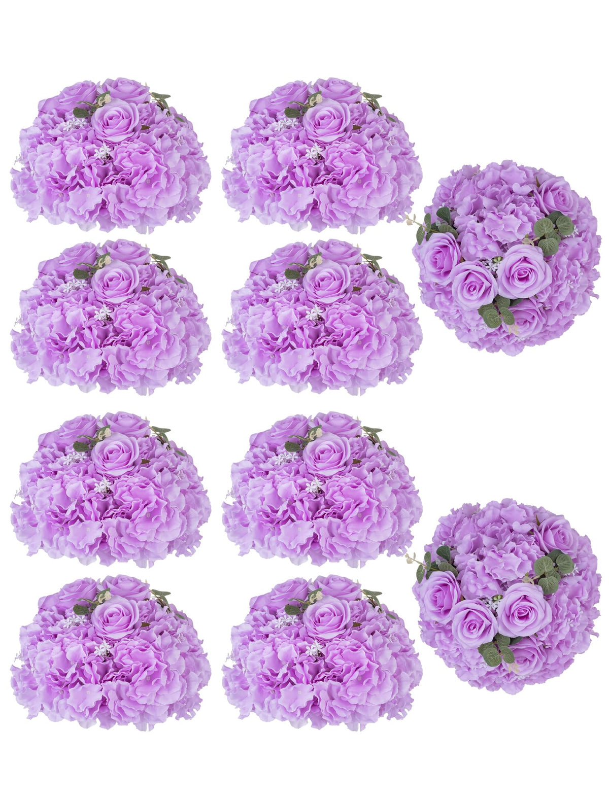 BLOSMON Wedding Flower Ball Centerpieces for Tables, 10 Pcs, White, Large
