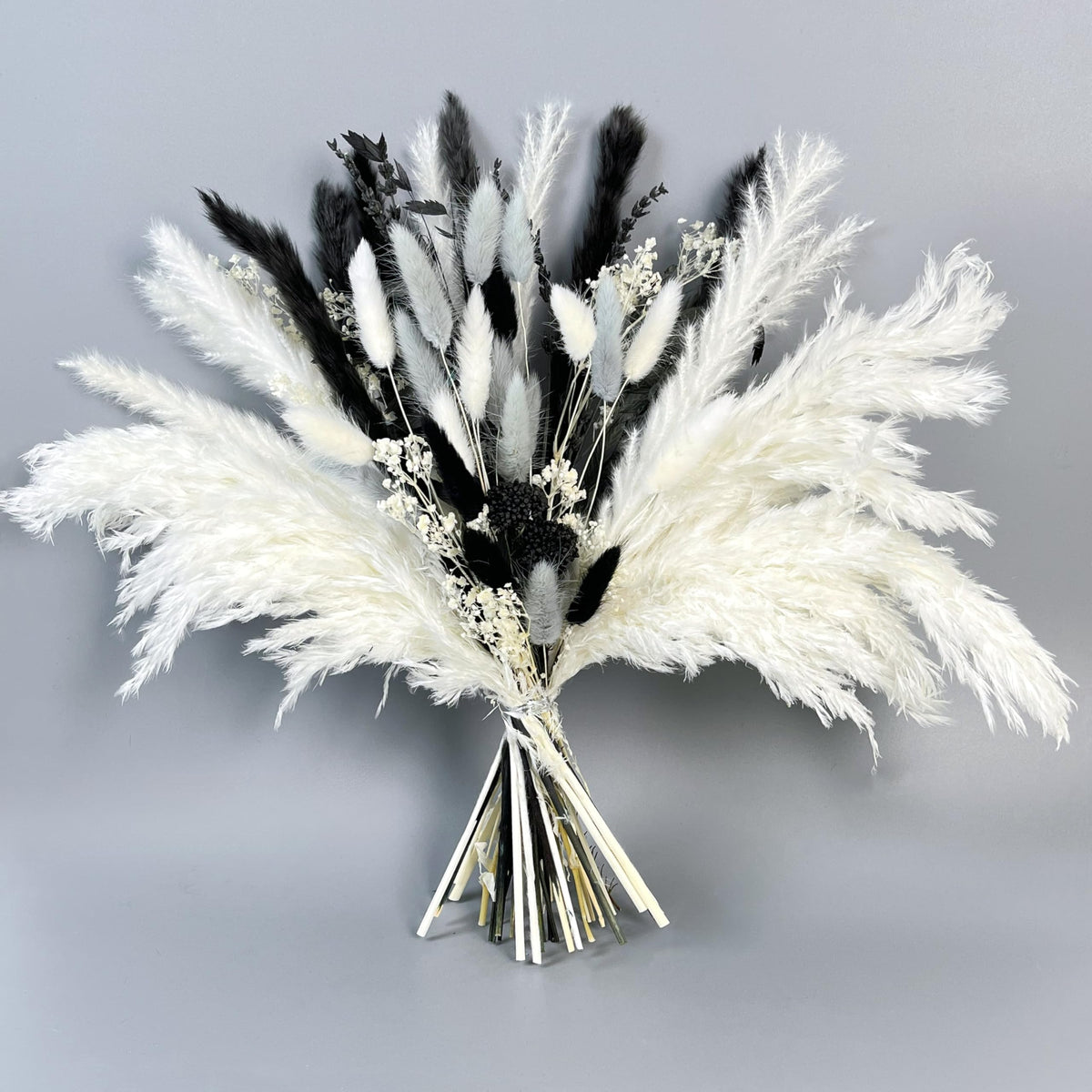 Natural Dried Flower Bouquet - 17" Boho Style Mixed Pampas Grass