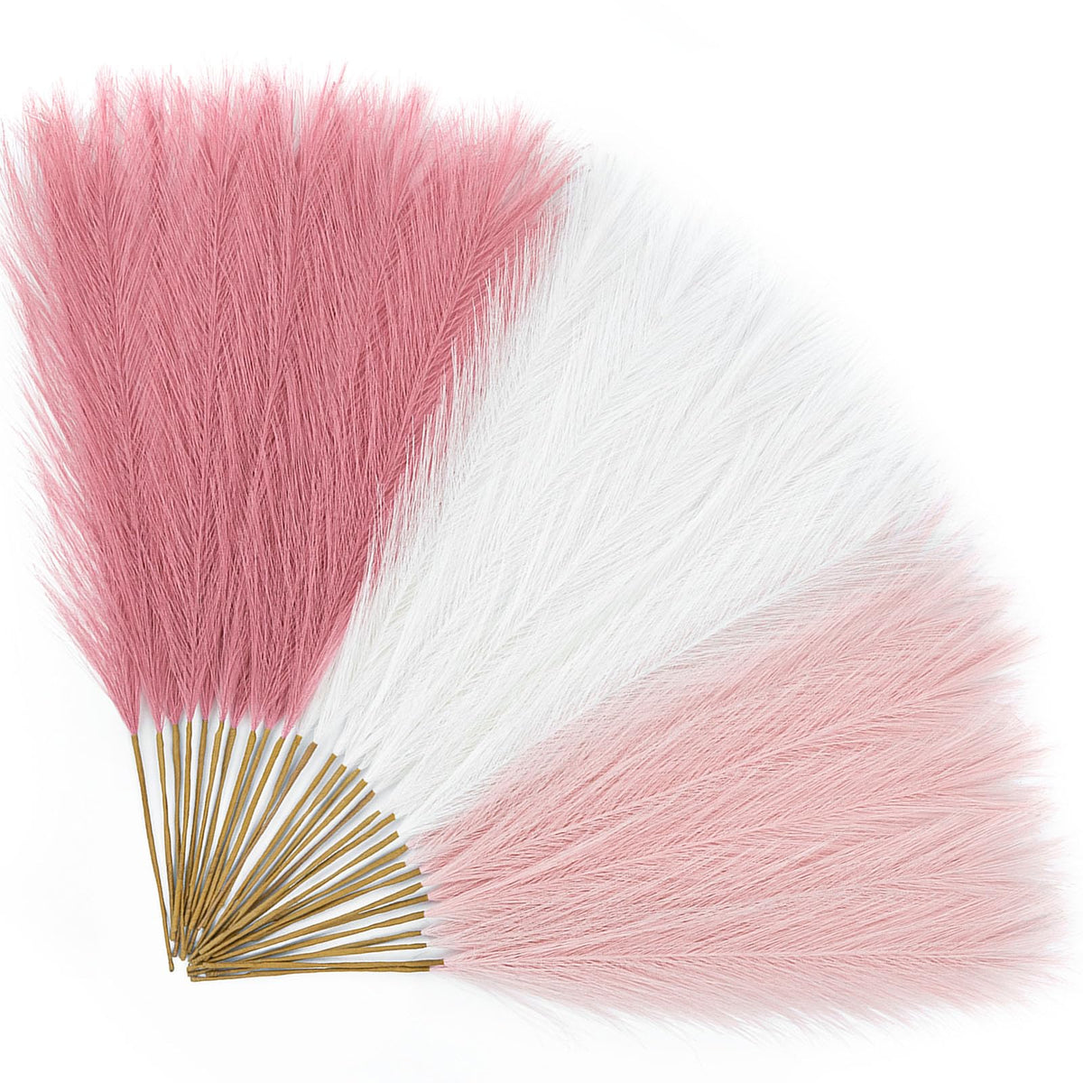 Alecono 30pcs Pampas Grass 17in, Pink Pampas Grass Decor for Home Decoration