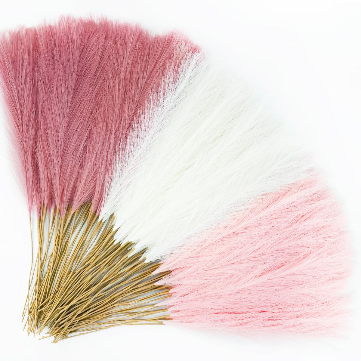 Agusbagli 30pcs Black Faux Pampas Grass Tall, 21.6in Artificial Colored Pompas Grass Short Fluffy Fake Pampas Stems Vase Filler Flower Arrangement for Home Wedding Centerpieces Boho Decor