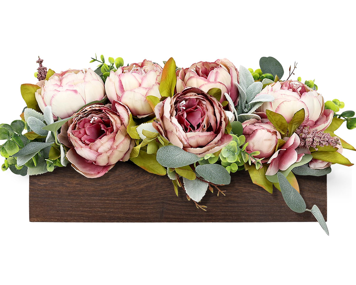 Pre-Made Table Centerpieces for Dining Table, 14'' - White