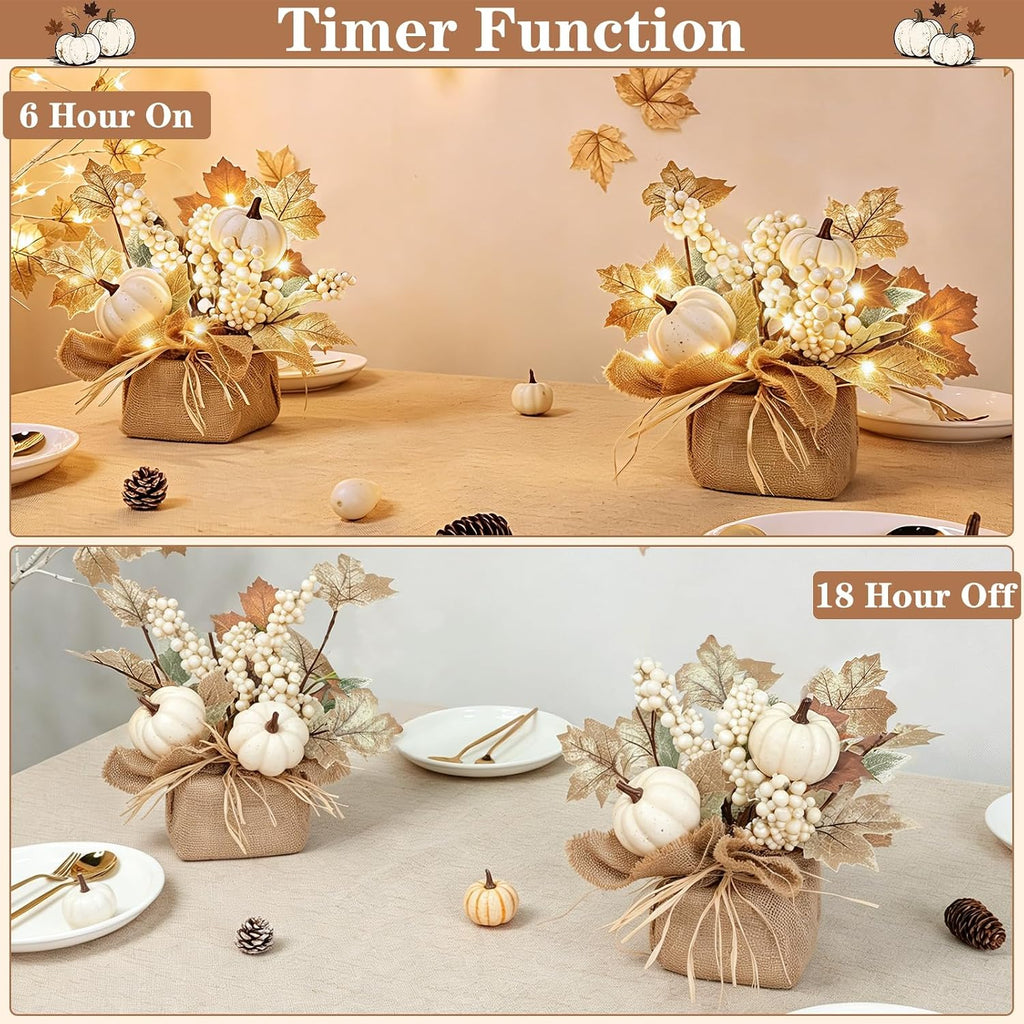 Timer - 2 Pack Fall Tabletop Maple Tree with 20LEDs