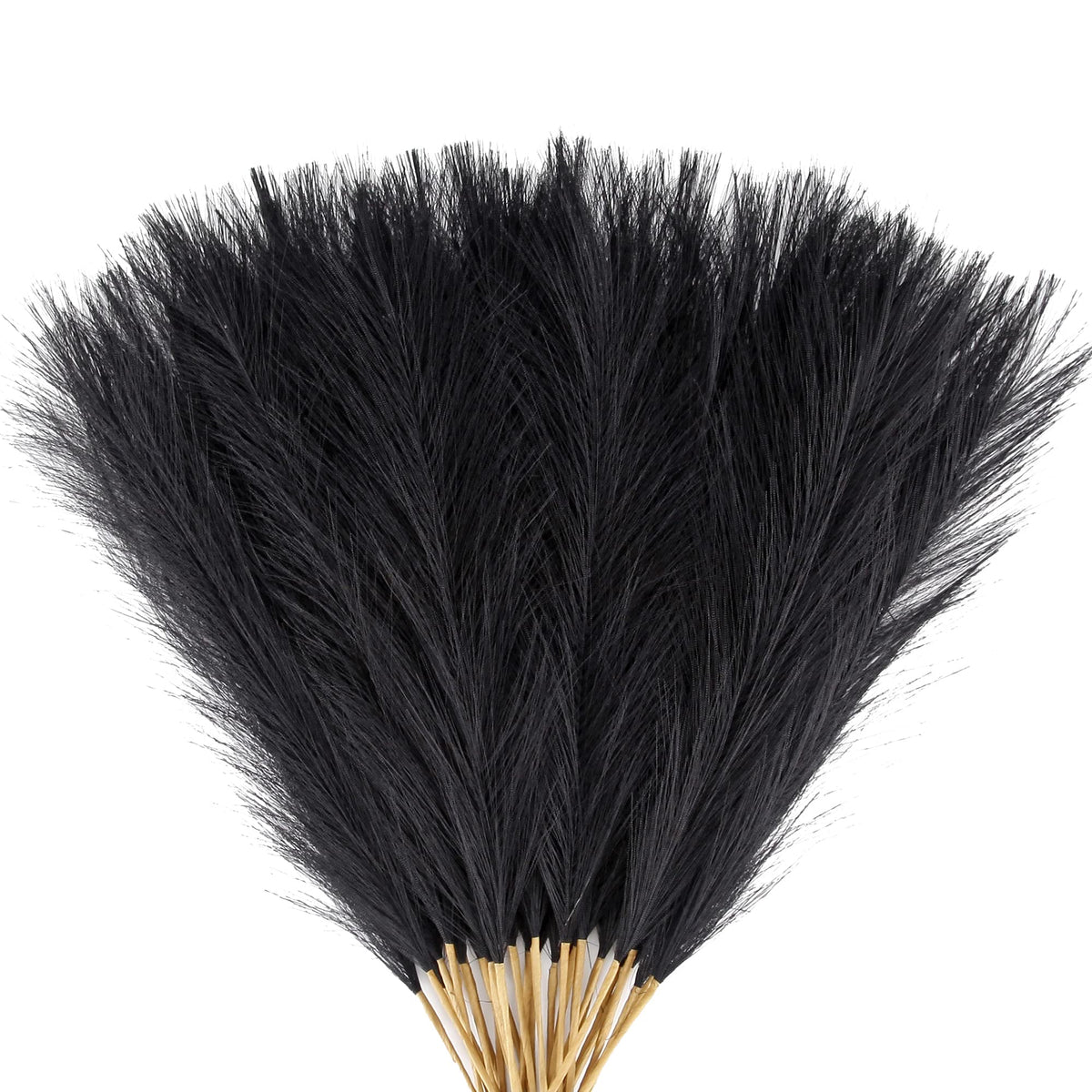 30PCS Dark Brown Faux Pampas Grass 17" for Vase Filler