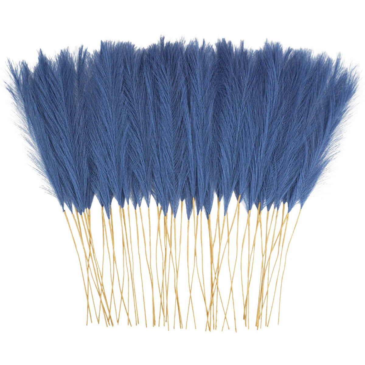 obbsie 50PCS Burnt Orange Faux Pampas Grass Decor, 21.6" Fluffy Vase Filler