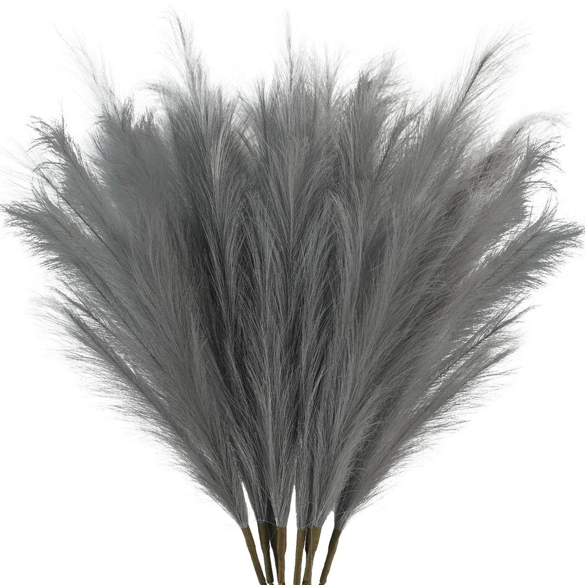 obbsie 50PCS Burnt Orange Faux Pampas Grass Decor, 21.6" Fluffy Vase Filler