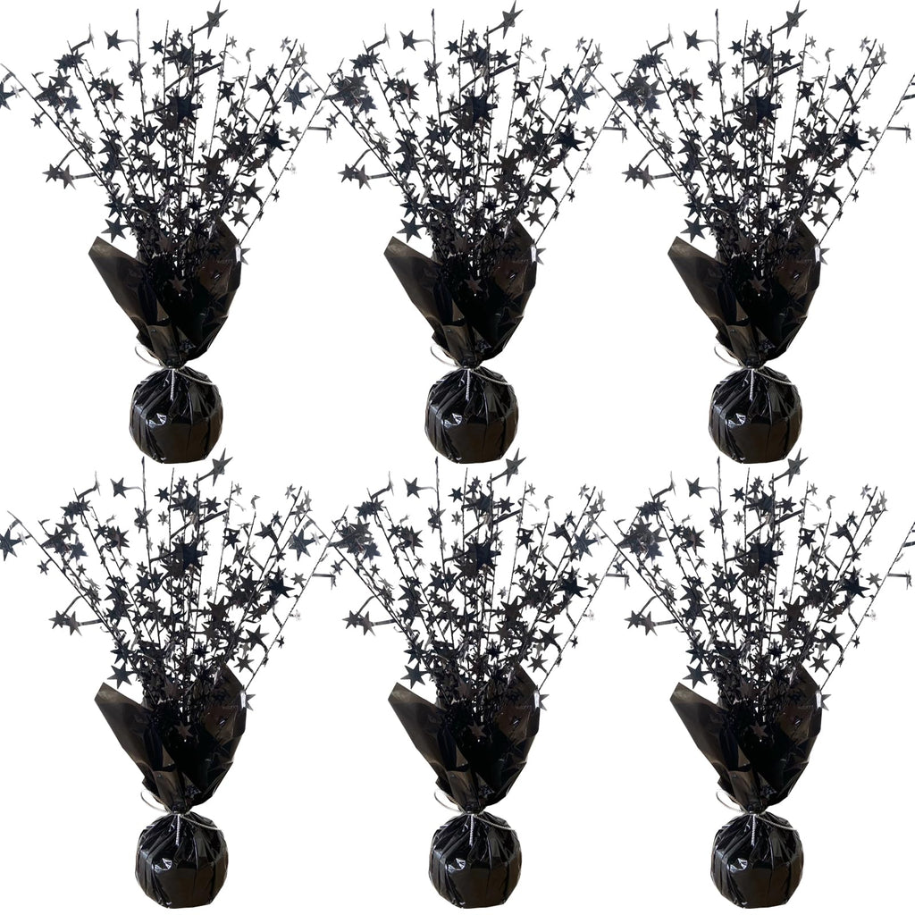 FUBININA 6 Pack Metallic Foil Spray Centerpiece Star Table Decoration Burst Table Centerpieces for Birthday New Years Nye Wedding Anniversary Graduation Holiday Party Supplies Decor, Gold