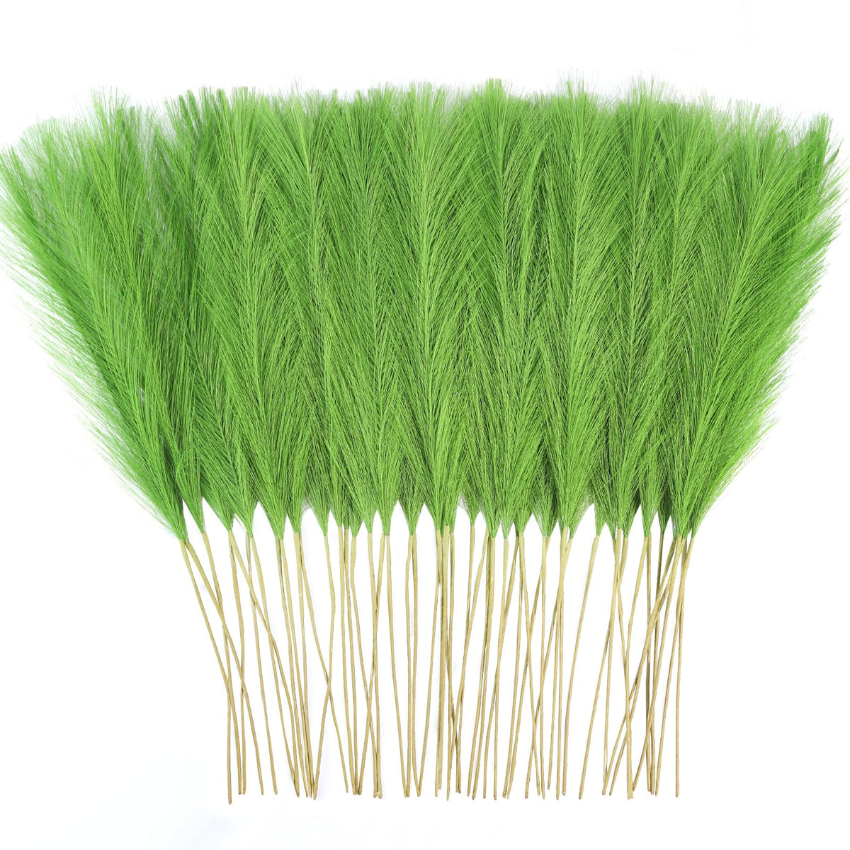 obbsie 50PCS Burnt Orange Faux Pampas Grass Decor, 21.6" Fluffy Vase Filler