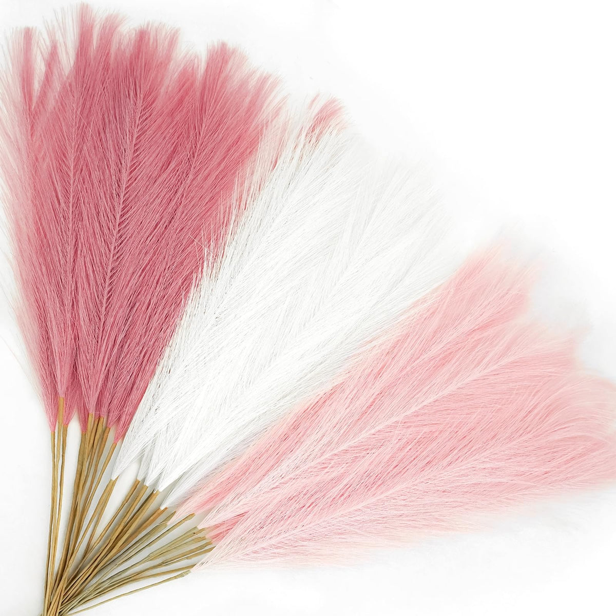 Agusbagli 30pcs Black Faux Pampas Grass Tall, 21.6in Artificial Colored Pompas Grass Short Fluffy Fake Pampas Stems Vase Filler Flower Arrangement for Home Wedding Centerpieces Boho Decor