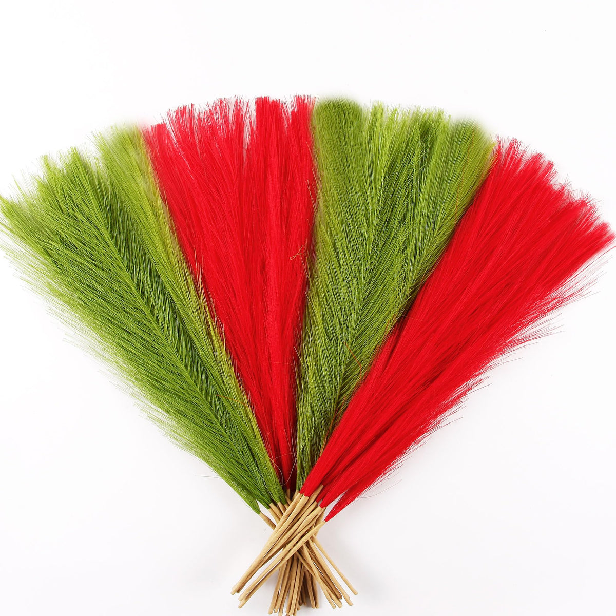 30PCS Dark Brown Faux Pampas Grass 17" for Vase Filler