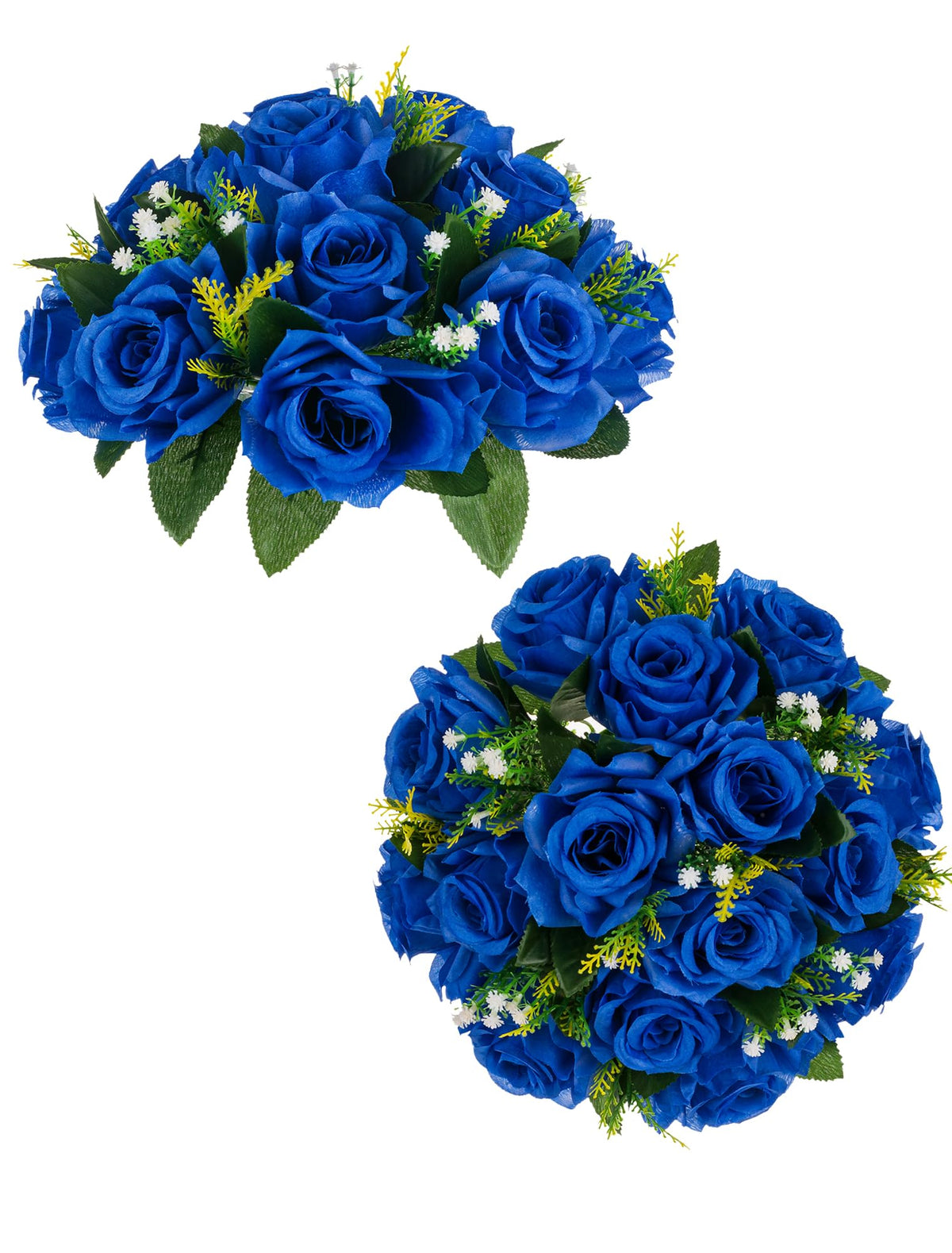 BLOSMON Faux Flower Centerpieces for Wedding Tables, 10 Pcs, Crimson Red