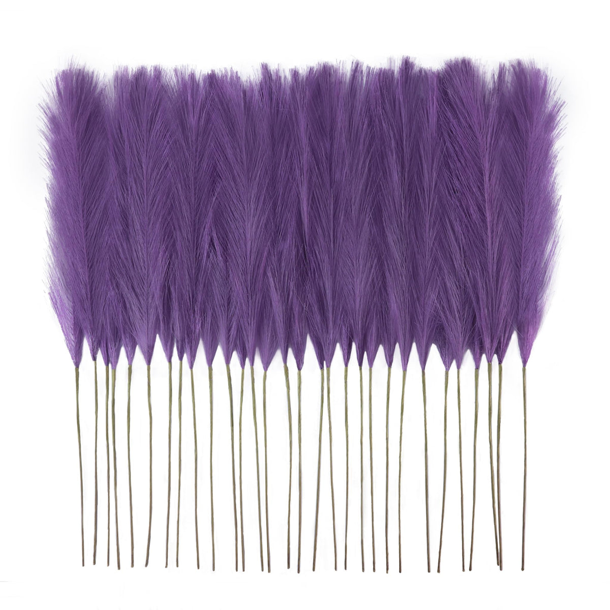 obbsie 50PCS Burnt Orange Faux Pampas Grass Decor, 21.6" Fluffy Vase Filler