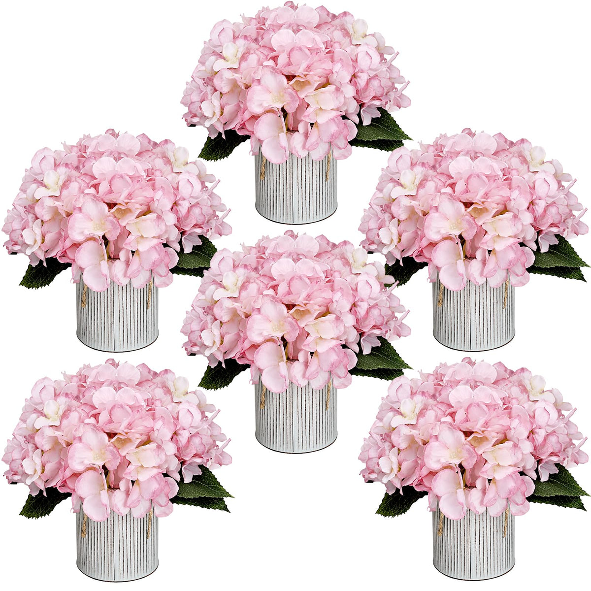 Deep Pink Flower Table Centerpieces - Set of 6