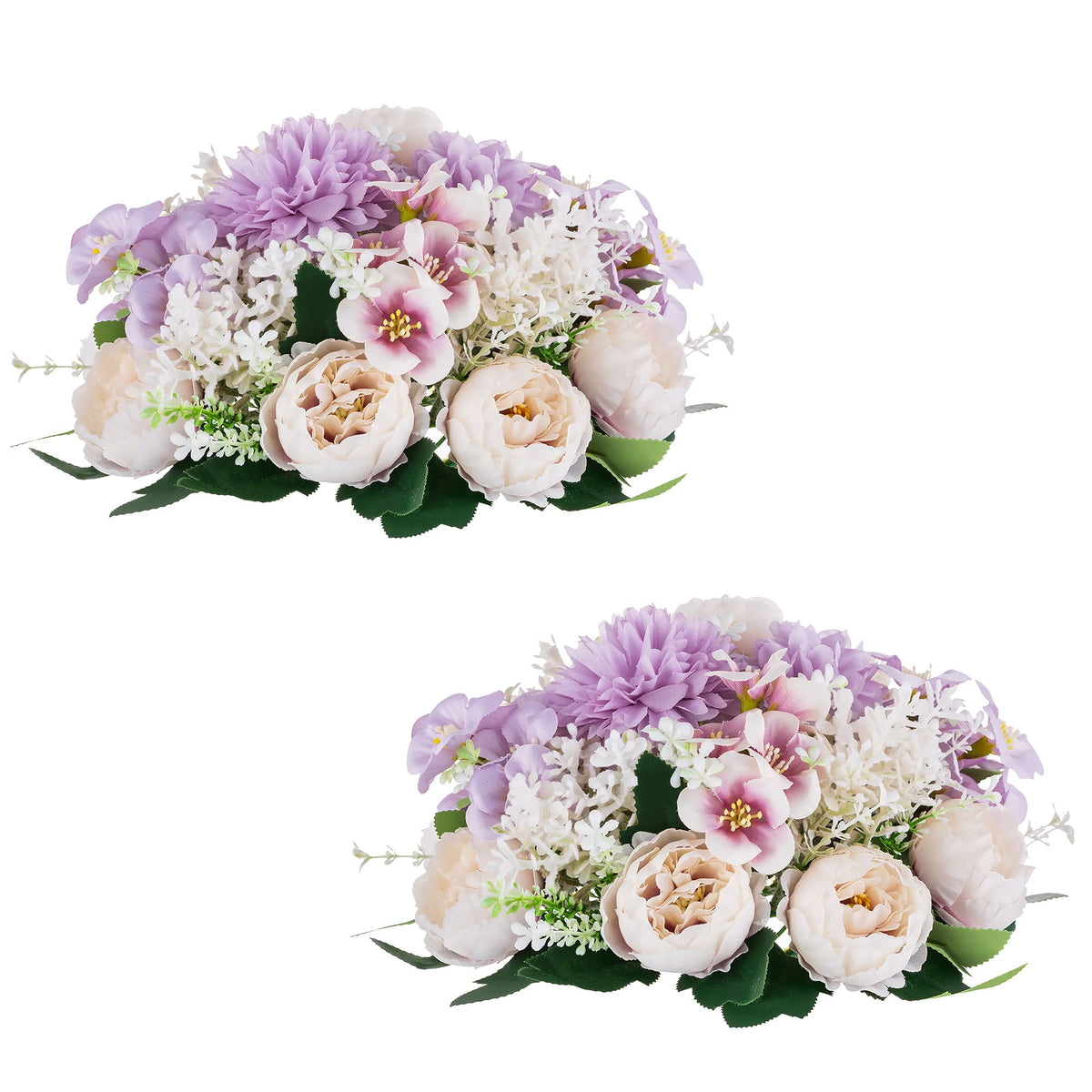 Flower Balls Centerpieces for Tables: White Silk Rose, 10Pcs
