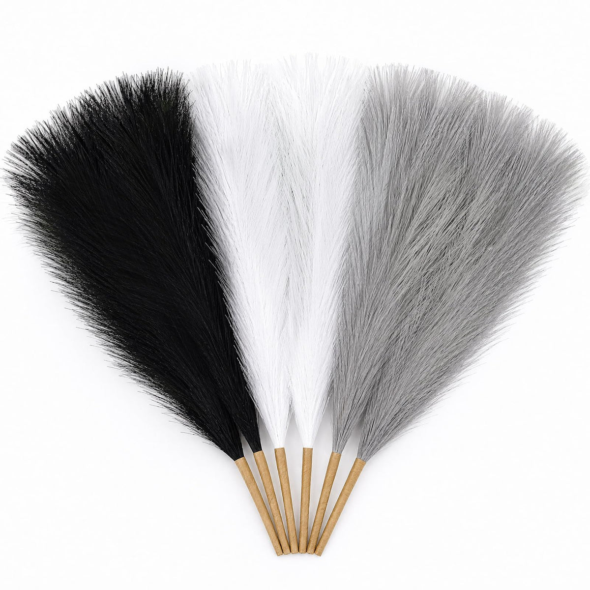 30pcs Pampas Grass Decor,21" Artificial Pompous Grass Bulk,Small Vase Filler Pompas Grass for Home Wedding Living Room Wall Party Decoration (Beige,Light Brown, 21 Inch 30 Pcs)