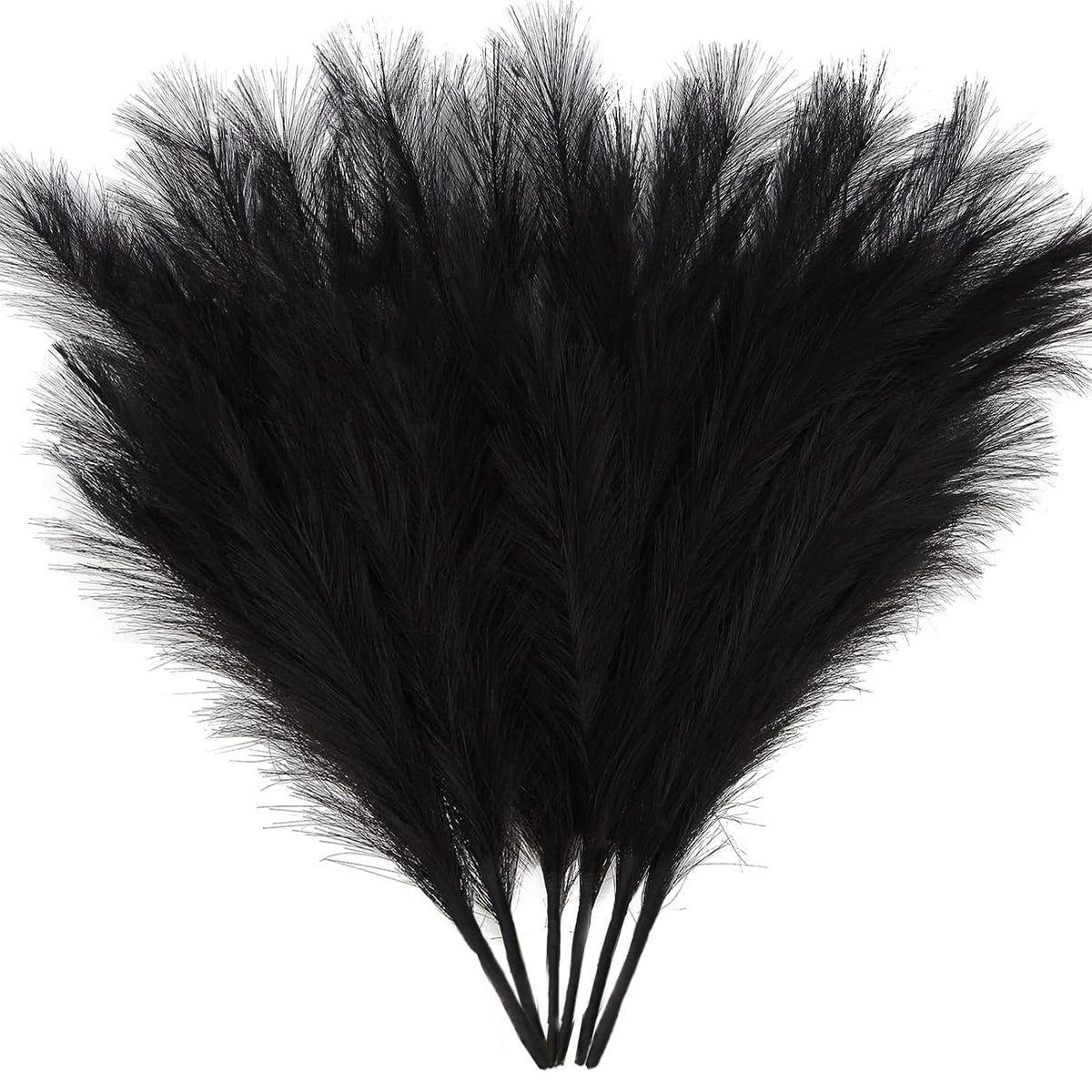 ZIFTY Faux Pampas Grass Decor 17" 6Pcs Handmade Flower Boho Decor Beige