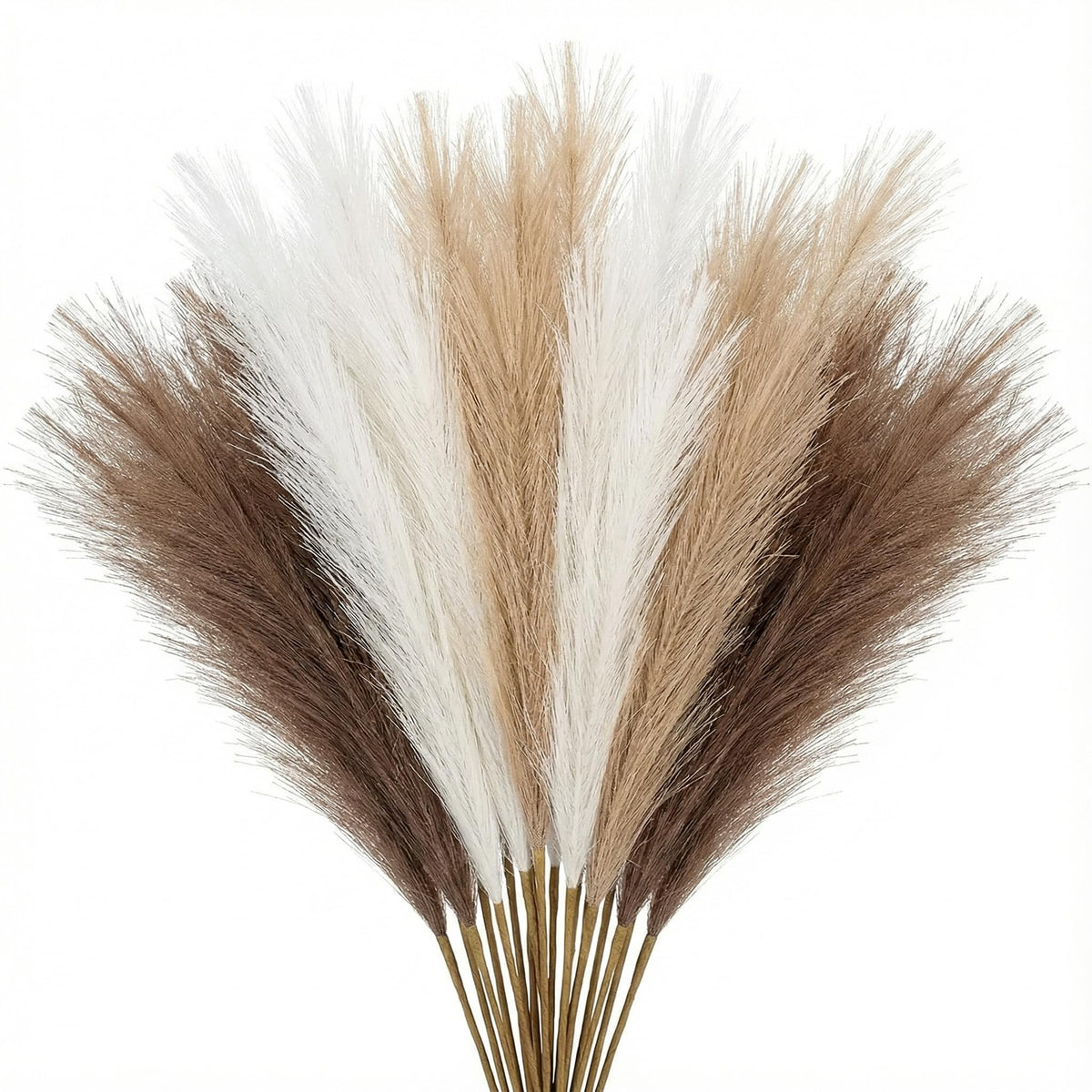 Artificial Pampas Grass Decor,21.7" Fluffy Faux Pampas,30Pcs Bohemian Style