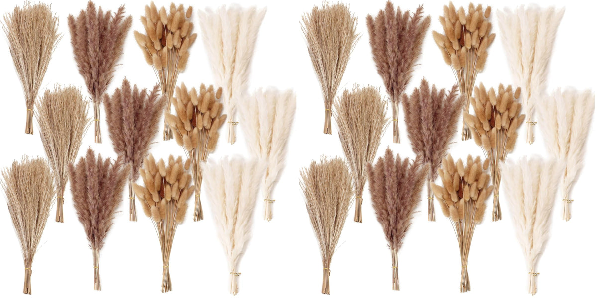 10 PCS 40" Tall Pampas Grass Stems in Natural Beige, Add a Boho Touch to Your Space—Pompas Grass Ideal for Floral Arrangements, Floor Vases, Weddings, and Creating a Bohemian Ambiance at Home.