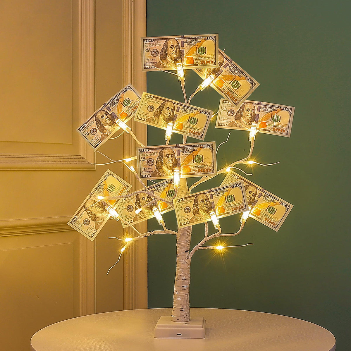 woohaha Lighted Maple Fall Tree Autumn Thanksgiving Tabletop Decor