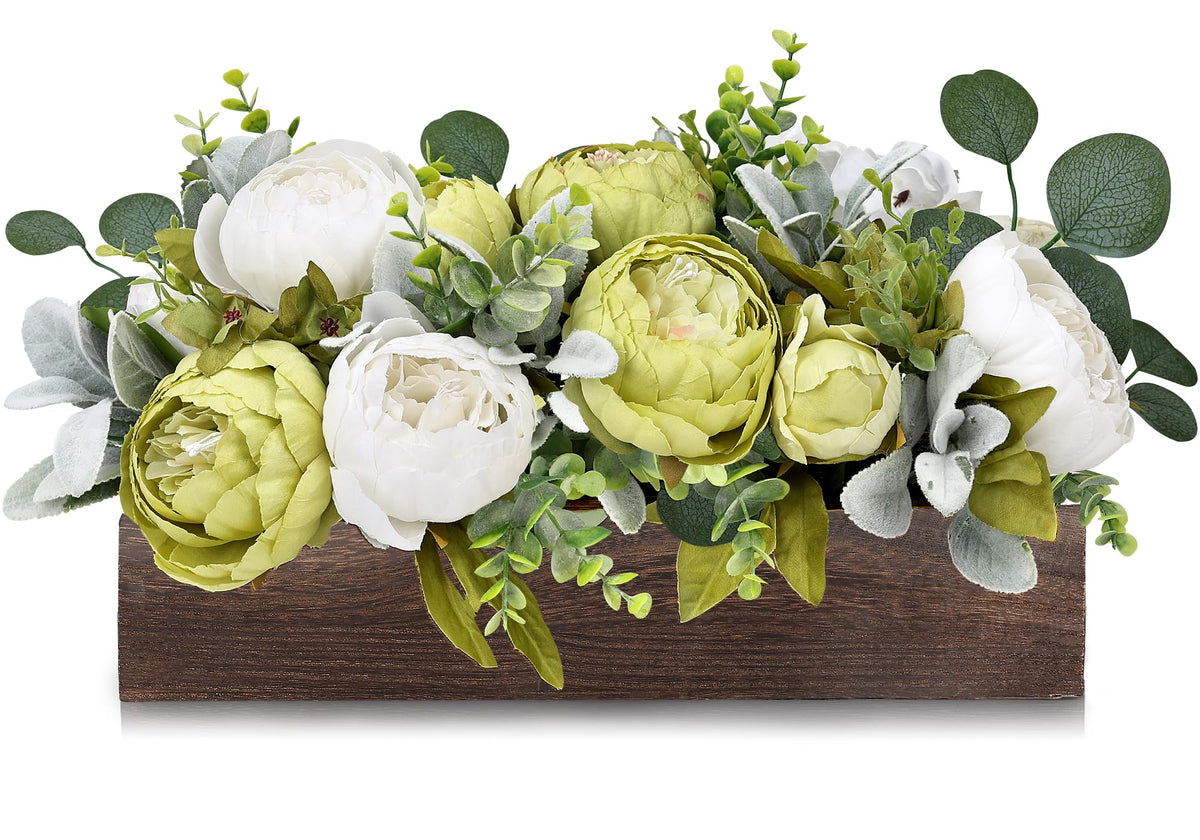 Pre-Made Table Centerpieces for Dining Table, 14'' - White