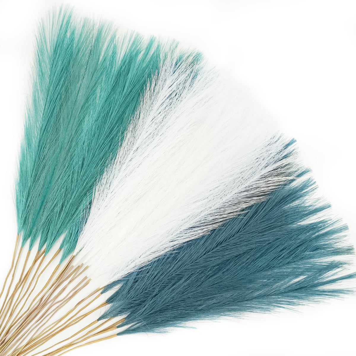 Agusbagli 30pcs Black Faux Pampas Grass Tall, 21.6in Artificial Colored Pompas Grass Short Fluffy Fake Pampas Stems Vase Filler Flower Arrangement for Home Wedding Centerpieces Boho Decor