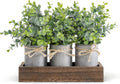 Dahey Fake Eucalyptus Plants Farmhouse Table Centerpieces for Dining Room