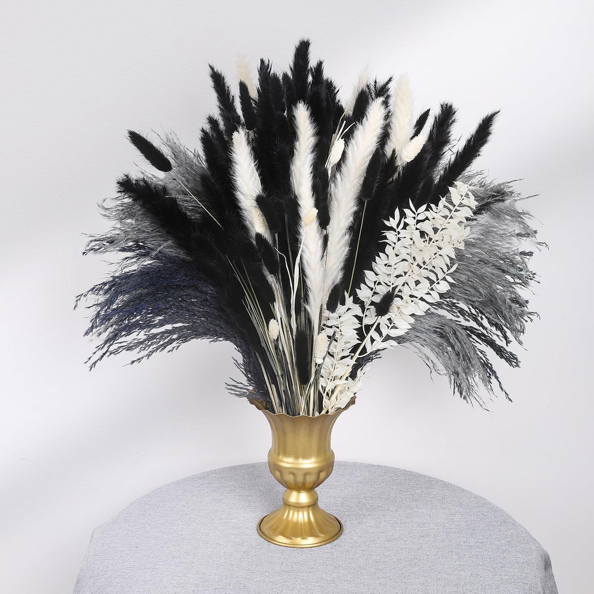 N&T NETING Dried Pampas Grass Boho Set for Crafts Centerpiece, 75Pcs