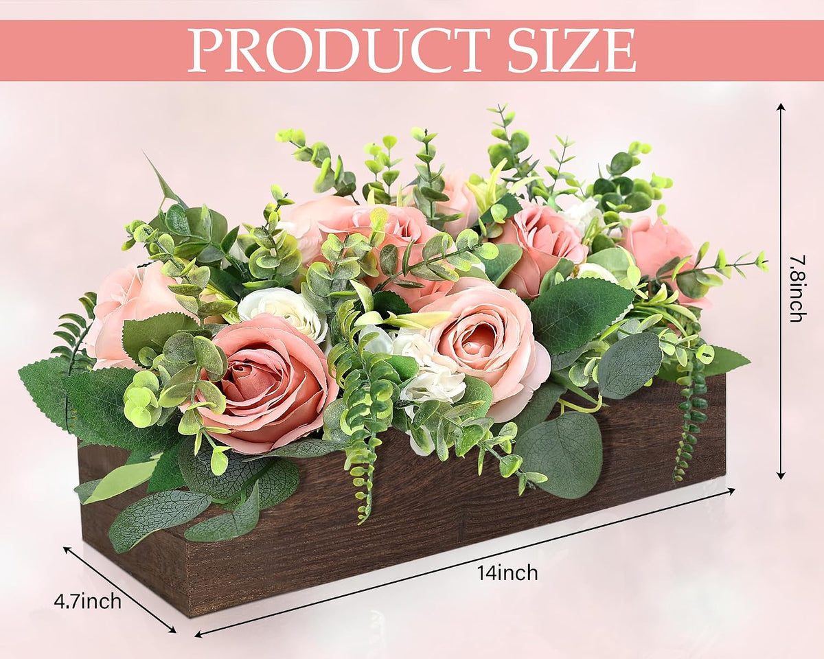 Pink Table Centerpieces for Dining Room - Dusty Rose