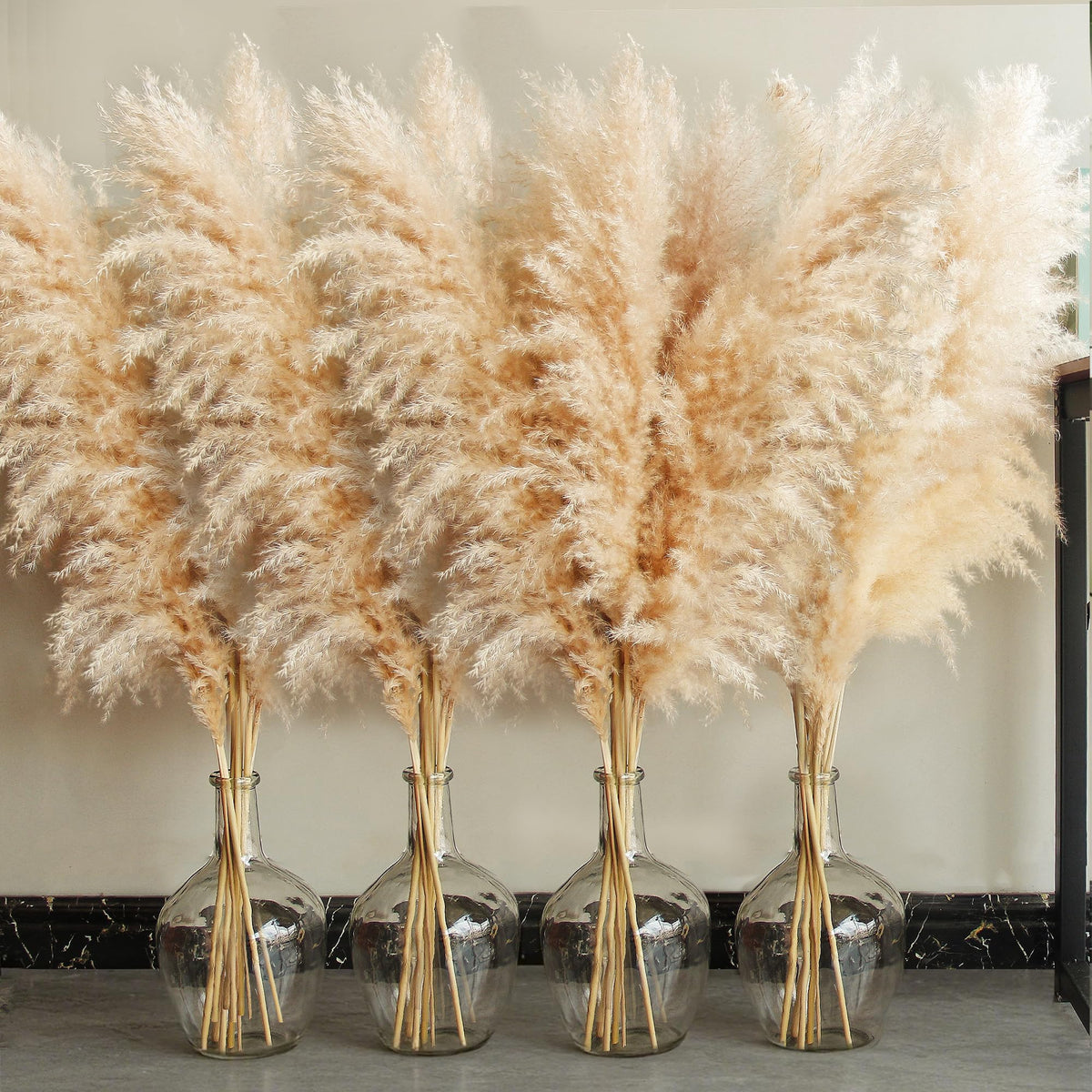40" inch 40 Stems Natural Pampas Grass Decor Tall, pompas Grass, Tall Pampas Grass for Wedding, Party, Farmhouse, Boho Home Decor
