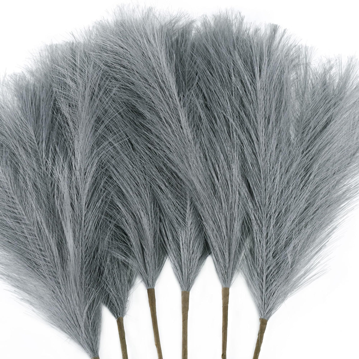 6 PCS Faux Pampas Grass Arrangement - 18"/45cm Artificial Fluffy Pompous Grass Stems for Boho Chic Home and Wedding Decor (Sage Green Gradient)