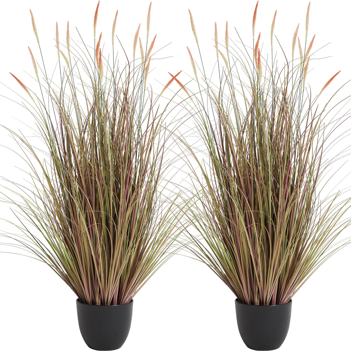 4ft 2-Pack Artificial Cattail Reed Grass, 47.2’’ Fake Indoor Outdoor Plants