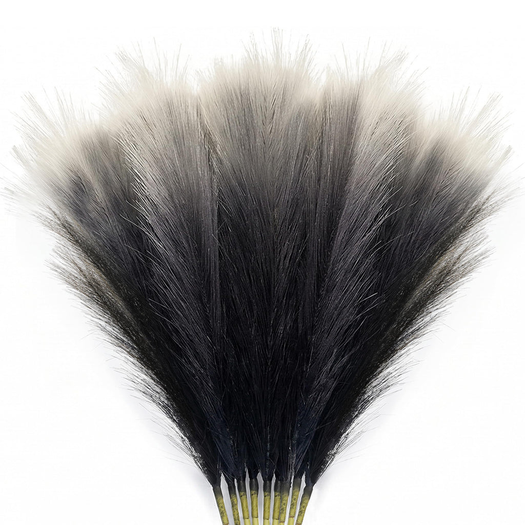 KALYLOC 8Pcs 3FT Blue Colorful Faux Pampas Grass, Artificial Bulrush