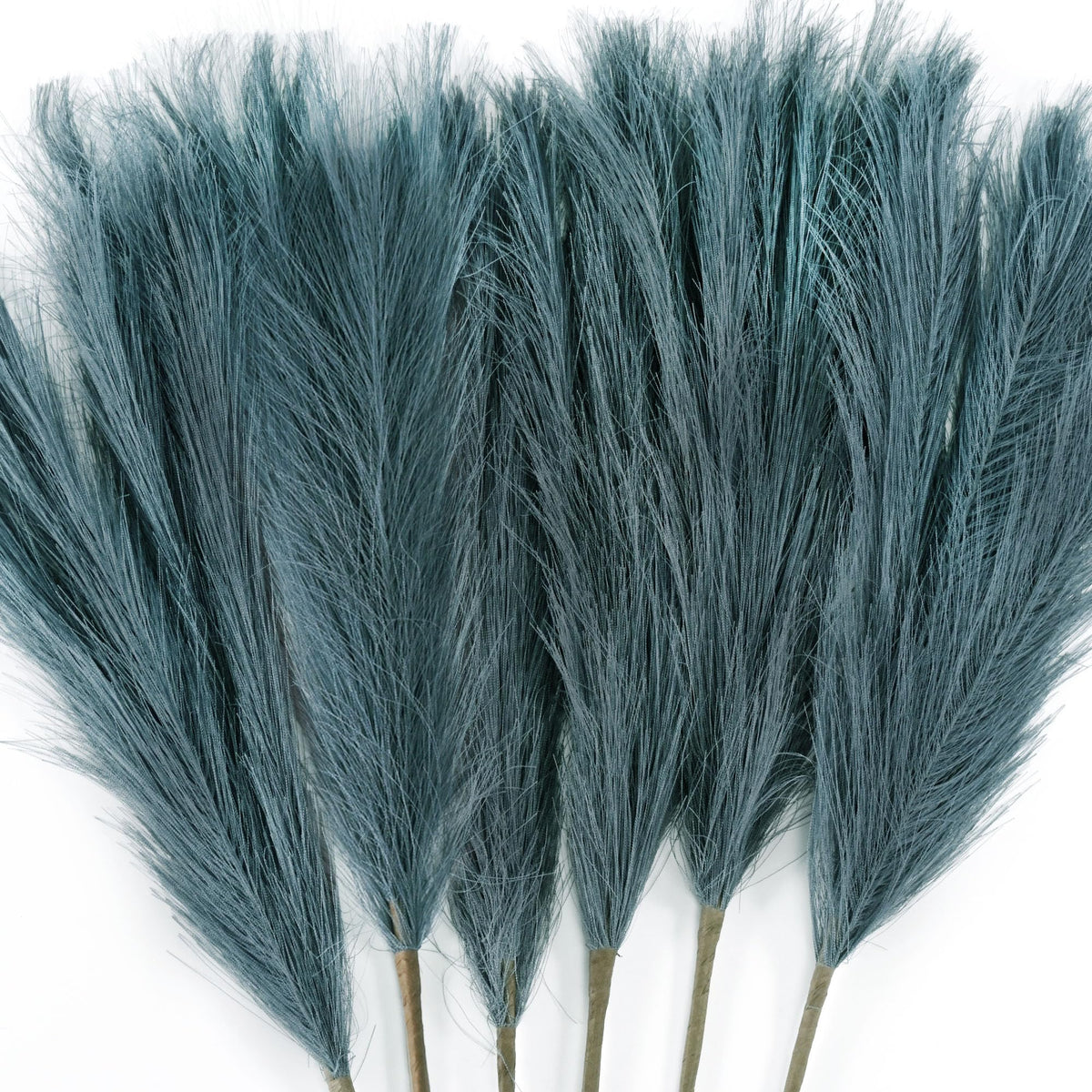 6 PCS Faux Pampas Grass Arrangement - 18"/45cm Artificial Fluffy Pompous Grass Stems for Boho Chic Home and Wedding Decor (Sage Green Gradient)