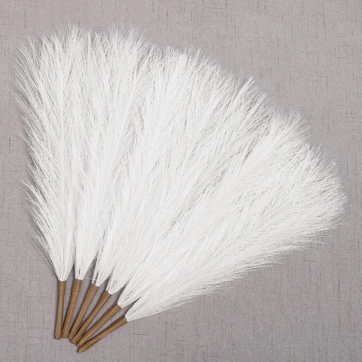 UREYMX Faux Pampas Grass Decor 17.7 Inch 30pcs, Artificial Pampas Grass Fluffy Home Decor, Short Vase Room Decor pompous Grass Flower Arrangement for Boho Home Wedding Decoration (Black,White,Grey)