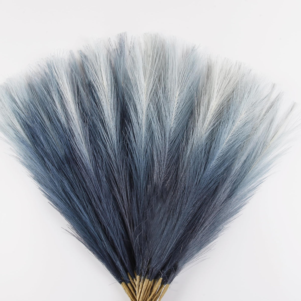 30PCS Dark Brown Faux Pampas Grass 17" for Vase Filler