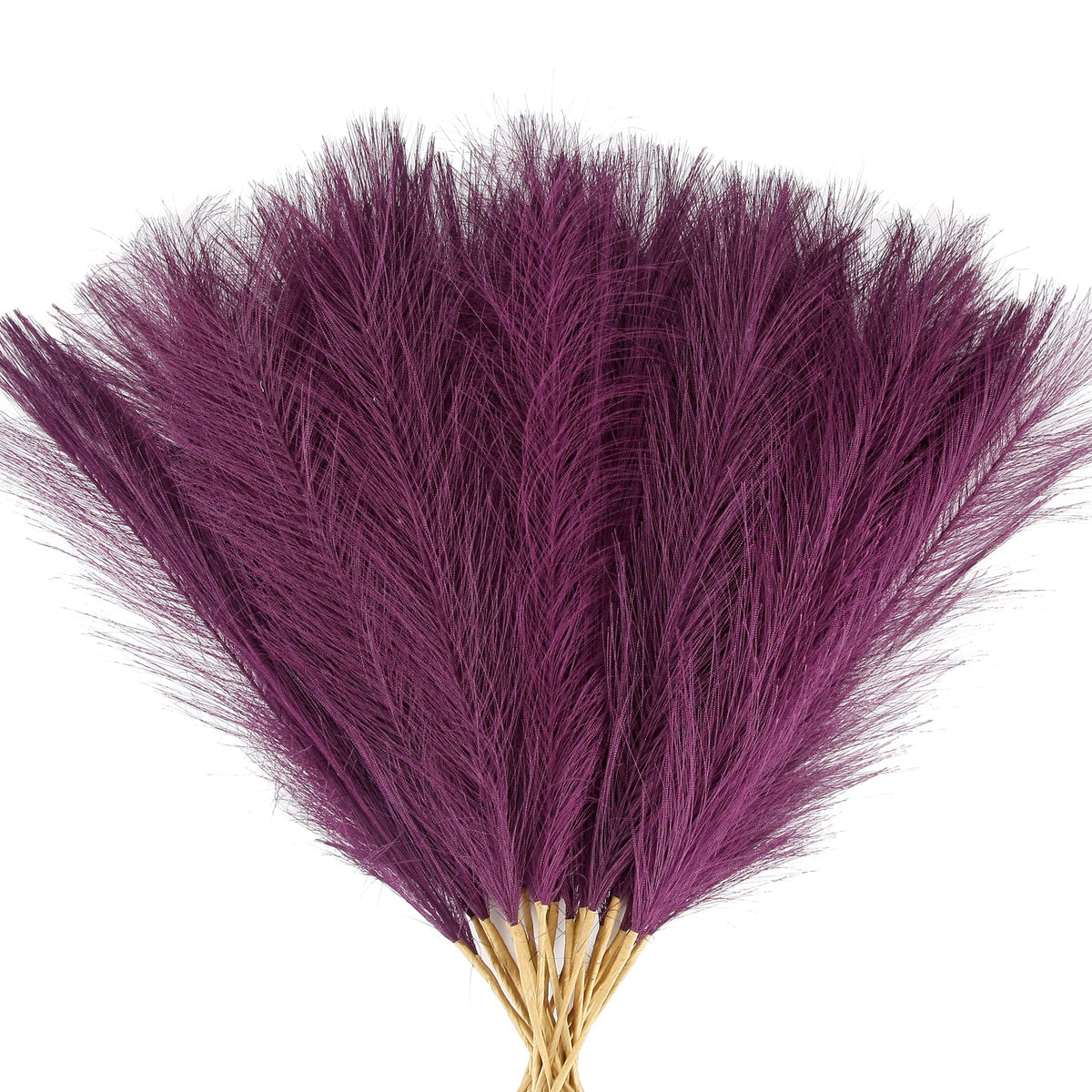 30PCS Dark Brown Faux Pampas Grass 17" for Vase Filler
