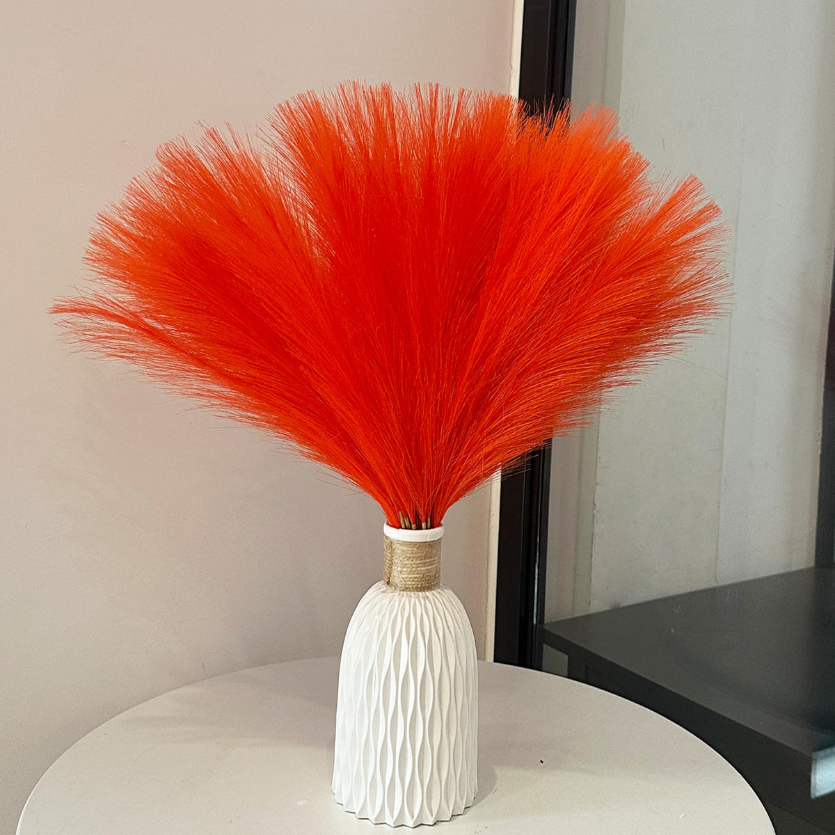 30pcs 22" White Pampas Grass Faux Pampas Grass Decor for Table Vase