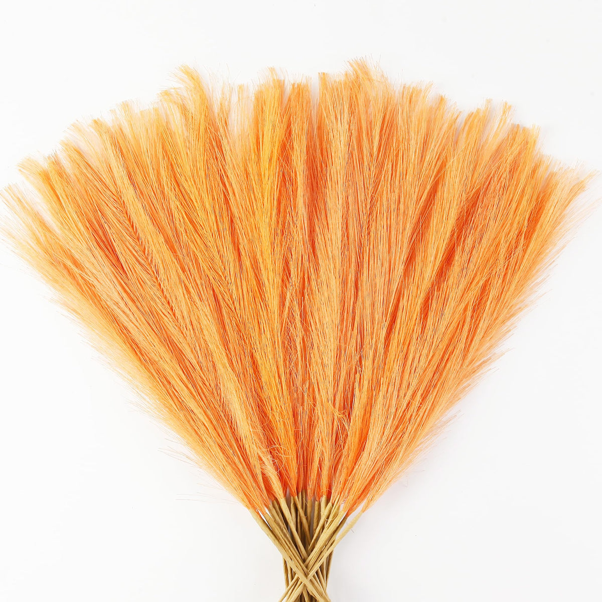30PCS Dark Brown Faux Pampas Grass 17" for Vase Filler