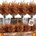 TURNMEON 10 Bundles Artificial Fall Flowers for Outdoors Fall Decorations