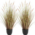4ft 2-Pack Artificial Cattail Reed Grass, 47.2’’ Fake Indoor Outdoor Plants