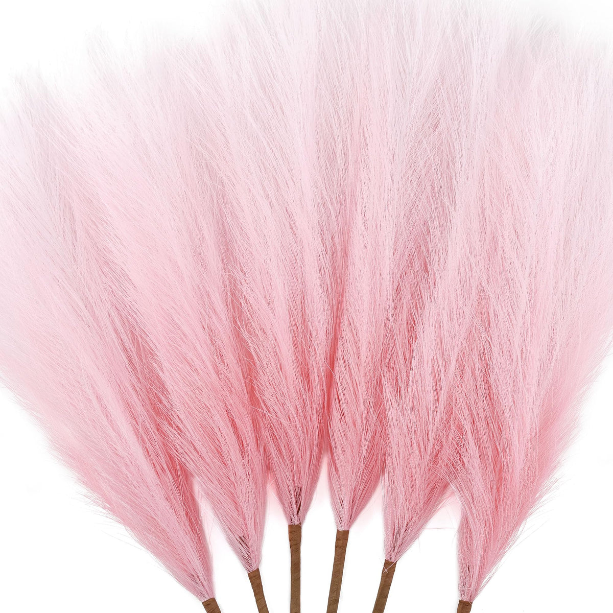 6 PCS Faux Pampas Grass Arrangement - 18"/45cm Artificial Fluffy Pompous Grass Stems for Boho Chic Home and Wedding Decor (Sage Green Gradient)