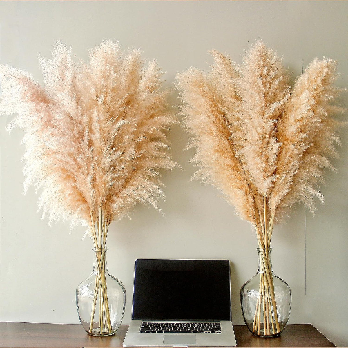40" inch 40 Stems Natural Pampas Grass Decor Tall, pompas Grass, Tall Pampas Grass for Wedding, Party, Farmhouse, Boho Home Decor