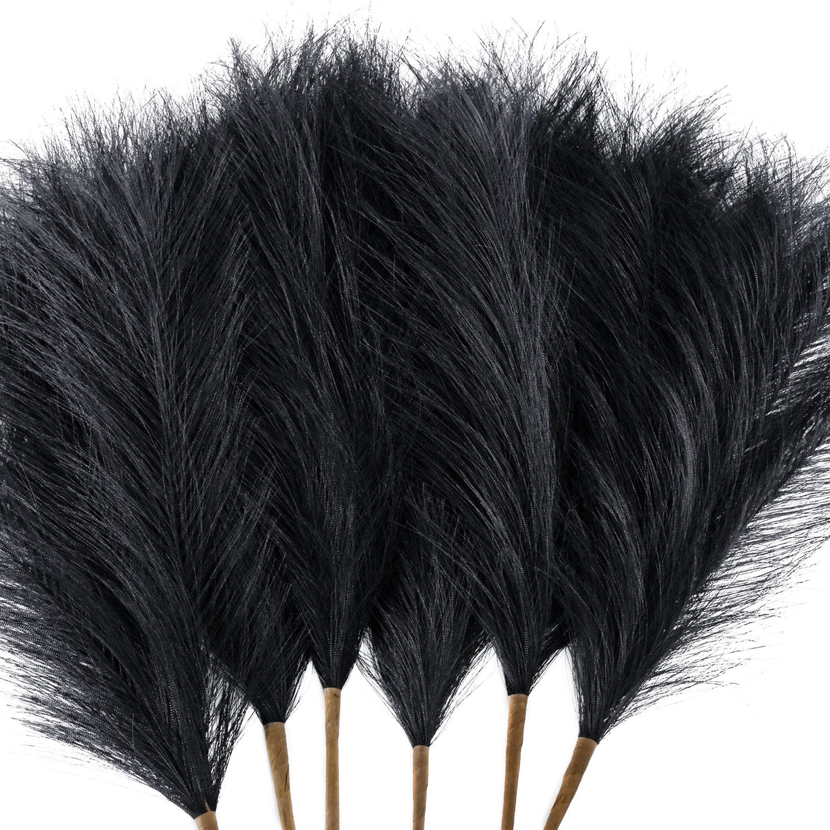 6 PCS Faux Pampas Grass Arrangement - 18"/45cm Artificial Fluffy Pompous Grass Stems for Boho Chic Home and Wedding Decor (Sage Green Gradient)